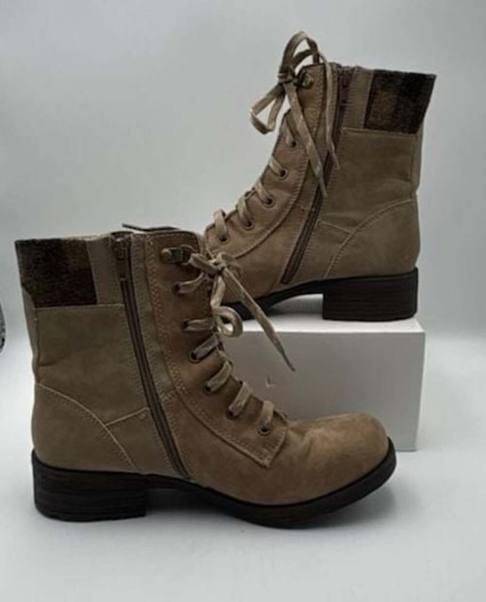 Earth‎ Origins Rowan Lace-Up Ankle Boots with Faux Fur Trim